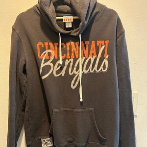 Junk Food Clothing Gray and Orange Cincinnati Bengals Sweater